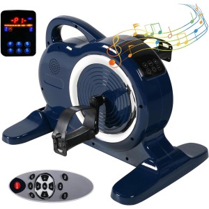 Mini Exercise Bike, Magnetic Under Desk Bike Pedal Exerciser with LCD Display, Quiet Arm & Leg Peddler Machine for Home Office Gym Fitness Leg Arm Cardio Training