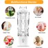 Wireless Portable Blender, Personal Size Hand Blender, Electric Juicer Blender（Usb Rechargeable), 6 Stainless Steel Blades Mini Travel Blender Smoothie Maker, Fruit and Milk Shakes - 600ML