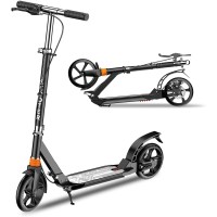 INGUNAR 200MM Wheels Kick Scooter for Kids Ages 8-12, Teens and Adults, Commuter Adult Scooters with Hand Brake & Disc Brakes, PU Tire, Shock Absorption, Foldable and Height Adjustable Youth Scooter