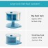 TDOO Automatic Aquarium Fish Feeder, Electric Auto Fish Feeder With 2 Food Dispensers,Aquarium Tank Timer Feeder For Fish Tank Aquarium And Turtle Tank (blue3)