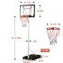 Portable Basketball Hoop Goal System Height Adjustable 5.6-10ft Support Dunk Action Detachable Mobile Basketball Stand, For Adult/Kids/Youth/Teenagers Outdoor Indoor