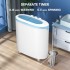 INGUNAR 4.5Kg Top Load Baby Washing Machine, Portable Twin Tub Washing Machine, Ideal for Home, Hostels & Kitchen (White and Blue)