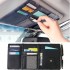 Car Sun Visor Organizer,Storage Bag and Glasses Holder with Zipper,PU Auto Interior Accessories Storage Travel Document Holder with Multi-Pocket…