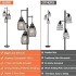 TDOO Dimmable Floor Lamp, 3 x 800LM LED Edison Bulbs Included, Farmhouse Industrial Floor Lamp Standing Tree Lamp with Elegant Teardrop Cage Heads Tall Lamps for Living Room Bedroom (A)