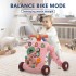 4 in 1 Walker for Baby, Baby Push Walker, Assemble as Scooter/Balance bike/Detachable Panel, Walking Toys for Infants 3-12 Months, Pink