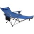 Folding Camping Chairs with Foot Rest, Lightweight Camping Chairs with Headrest & Cup Holders & Storage Bag, Portable Reclining Camping Chair for Adults Camping Fishing Picnics BBQ Outdoor (Blue)