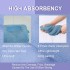 2 Pack Microfiber Hair Towel Wrap,Super Absorbent Fast Drying Hair Turbans, Anti Frizz Hair Wrap Towels ith Elastic Loop for Women Wet Hair, Curly, Longer, Thicker Hair, 10 Inch X 26Inch(Blue&Yellow )