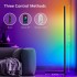 Corner Floor Lamp, Smart RGB Floor Lamp, Dimmable LED Corner Lamp With Music Sync Color Changing APP Control Remote, 56