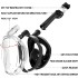 Full Face Snorkel Mask, Breathing Mechanism Snorkeling Masks for Kids Adults, 180° Panoramic Anti-Leak/Anti-Fog Mask and Snorkel with Detachable Camera Mount