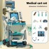 TDOO Doctor Kit for Kids 16 Accessories Pretend Medical Station Set for Boys & Girls Mobile Cart with Stethoscope and Medical Toy Accessories for Ages 3 and Up Children Role Play Educational Toys