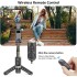 Portable Gimbal Stabilizer For Smartphone With Fill Light, 1-Axis Gimbal Stabilizer With 360°Automatic Rotation For Beginners, Extendable Selfie Stick Tripod With Wireless Remote For Vlog Tiktok Video