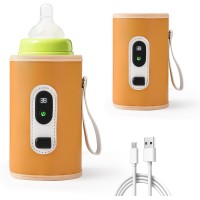 TDOO Portable Baby Bottle Warmer, Travel Milk Heat Keeper with LCD Display & 23 Speed Temperature Adjustment, Thermostatic Bottle Cover for Baby Milk, Used in Home, Outside and in Car