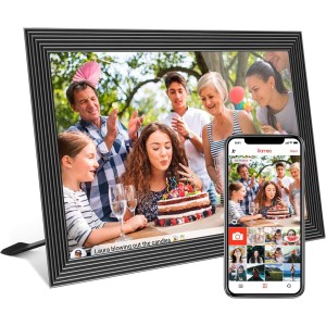 TDOO 10.1Inch WiFi Digital Picture Frame, WiFi Digital Photo Frame 1280x800 IPS LCD Touch Screen with 32GB Storage, Auto Rotate Share Moments Instantly via Frameo App,Gift for Friends and Family