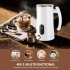 4 In 1 Electric Milk Frother, 350ml Automatic Hot & Cold Foam Coffee Maker For Cappuccino, Latte, Macchiato, Hot Chocolate, Auto Shut-Off Milk Steamer Warmer With 2 Whisks For Frothing And Heating