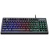 LED Rainbow Backlit 87-Keys Mechanical Gaming Keyboard, Waterproof Keyboard,Compact Keyboard with 11 Multimedia Shortcut Keys,USB Wired Keyboard for PC Gamers Home Office (Black)