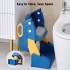 INGUNAR Kids Potty Training Seat, Foldable Toilet Seat, 3-in-1 Potty Training Seat, Toilet Seat with Non-Slip Ladder, Foldable Toddler Toilet Seat, for Baby Kids Boys Girls, Potty Seat Potty-Blue