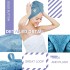 2 Pack Microfiber Hair Towel Wrap,Super Absorbent Fast Drying Hair Turbans, Anti Frizz Hair Wrap Towels ith Elastic Loop for Women Wet Hair, Curly, Longer, Thicker Hair, 10 Inch X 26Inch(Blue&Yellow )