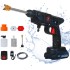 TDOO 21V Cordless Portable Pressure Washer Gun Electric High Pressure Cleaner 160W 25Bar Handheld Car Cleaning Device Snow Foam Lance Cannon Foam Blaster, with Pressure Washer Nozzle Tip,Jet Wash Gun