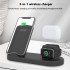 TDOO Wireless Charger, 15W Fast 3 in 1 Multi-Function Wireless Charger Station, Wireless Charging Station Dock for iPhone 14/13/12/11/AirPods/Apple Watch, with 18W 3.0 Adapter, USB