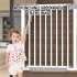 TDOO Auto Close Safety Baby Gate, Stairs Safety Gate, Max Suitable Width is 126cm, Pet Gate Safety Door Including 46 cm Extension Rack, Retractable Baby Bate for Babies, Pets, Stair Baby Gate