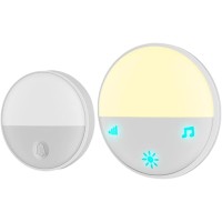 Wireless Doorbell with Night Light, Waterproof Door Bell Chime Kit Alarm for Home at Over 1000 Feet Range with 52 Melodies and 4 Levels Adjustable Volume, LED Light with Dusk to Dawn Sensor (YDML-A)