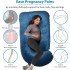 Pregnancy Pillow, U Shaped Full Body Pillow for Pregnancy Sleeping Support, 57 Inch Maternity Pillow for Pregnant Women Back, Hips, Legs, Belly, with Removable Velvet Cover