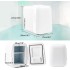 KERMEO Mini Fridge 4L Skincare Fridge for Bedroom - Car Refrigerator with Upgraded Temperature Control Panel - AC/12V DC Thermoelectric Portable Cooler and Warmer for Skin Care