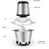 Food Chopper, Electric Meat Chopper with Powerful Motor, 3L Stainless Steel, 2 Speed Levels, Safety Function, Multi Chopper for Meat, Fruits, Vegetables (sliver 1)