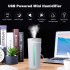 INGUNAR Portable Mini Humidifier, 300ml USB Car Air Humidifier with 7 Colors LED Night Light, Built-in 800mAh battery Personal Desktop Ultrasonic Purifier for Baby Bedroom Desk Travel Office Home