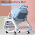 Baby Rocking Chair, Portable Toddlers Bouncer Rockers Recliner with Universal Wheel, Shaking & Swing Seat, Multi-Position Recline,Safety Belt & Removable nursery Toys for newborn 0 to 2 years Boy Girl