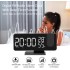 Projection Alarm Clock, Digital Clock with 180° Rotatable Projector, 7.4 Inches Large Mirror LED Clock Alarm clock, Progressive Volume, 6mins Snooze,12/24H, Digital Alarm Clock for Bedroom (Black-A)