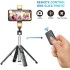 Portable Selfie Stick with Fill Light, Handheld Phone Tripod Stand with Detachable Wireless Remote, Selfie Stick Tripod for iPhone 14 13 12 11 pro Xs Max Xr X 8 7 Plus, Android Moto Samsung, More