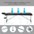 TDOO Massage Table Portable Massage Bed 3-Section Portable Folding SPA Bed, Lightweight, Spa Tattoo Couch Bed, 3/2 Zones with Height-Adjustable, with Carry Bag, Aluminum Feet (Black)