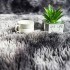 Indoor Modern Soft Shag Area Rugs, Non-Slip Plush Nursery Accent Area Rug, Furry Faux Fur Shaggy Carpet for Living Room Home Decor Tie-Dyed Light 160 * 200cm Grey (G)