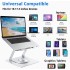 Adjustable Laptop Stand For Desk With 360°Rotating Base, Ergonomic Laptop Riser For Collaborative Work, Portable Foldable Computer Stand Fits For All 10-17.3