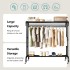 INGUNAR Double Rods Garment Rack, Clothing Hanging Rack Storage Shelves Closet Organizer, Shelf Boxes Shoes Boots jackets scarf Multi-Purpose Entryway Shelving Unit Home Bedroom Clothes Rack