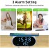 TDOO Alarm Clock With 15W Fast Wireless Charging, Digital Alarm Clocks Bedside Mains Powered, 3 Alarms, 4 Brightness, LED Display With Time/Temperature/Date,For Bedroom, Bedside, Office