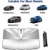 TDOO Car Sunshades for Windshield, Foldable Car Windshield Sun Shade Umbrella, Full Cover Automotive Sunshades Umbrella for Car Front Windshield, Sun Shade for Protecting Vehicle from UV Sun Heat