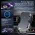 [Upgraded Version] Wireless Car Charger,15W Qi Fast Charging Auto-Clamping Car Mount,Windshield Dash Air Vent Phone Holder Compatible with iPhone 13 12 Mini 11 Pro Max,Samsung S21 (Black) (B)