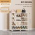 INGUNAR Shoe Rack, Free Standing Entryway Shoe Tower Shelf, Shoes Organizer, Multi-Function Organizer, Boots Storage Shelf Modern House Furniture Home Office Stands (5Tier) - White