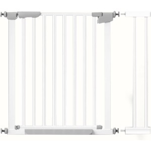 TDOO Auto Close Safety Baby Gate, Stairs Safety Gate, Max Suitable Width is 126cm, Pet Gate Safety Door Including 46 cm Extension Rack, Retractable Baby Bate for Babies, Pets, Stair Baby Gate