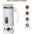 4 In 1 Electric Milk Frother, 350ml Automatic Hot & Cold Foam Coffee Maker For Cappuccino, Latte, Macchiato, Hot Chocolate, Auto Shut-Off Milk Steamer Warmer With 2 Whisks For Frothing And Heating