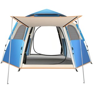 Camping Tent, 3-4 Person Camping Tent, Easy to Install Camping Tent, 2 Doors and 4 Windows, Upgraded Ventilation, with Removable Rainproof Roof and Handbag, Suitable for Camping, Traveling, Hiking…