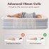 TDOO Single Size Air Mattress, Built-in Air Pump,Ultra Plush Fiber Technology Double Booster Air Mattress For Home, Travel & Camping, 75 * 27 * 16In-Grey