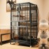 INGUNAR 4-Tier Cat Cage for 1-3 Cats, 4 Opened-Doors, Large Space 31 x 22 x 54 Inches, with 3 Platforms 3 Front Doors 2 Ramp Ladders, Movable Universal Wheel and Tray