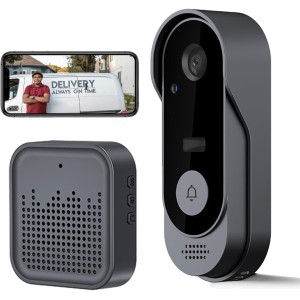 HD WiFi Doorbell-rechargable battery powerd，Wi-Fi Doorbell Camera with Two-Way talk, Wireless Video Doorbell,Support Local & Cloud Storage,Smart Doorbell Camera Wireless, Night Vision