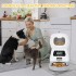 Automatic Cat Feeders, 3.5L Timed Dog Feeder 4 Meals Daily with Portion Control, Automatic Pet Feeders with Timer for Small Medium Dog & Cat, Auto Dry Cat Food Dispenser with Dual Power Supply(A)