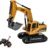 TDOO Remote Control Excavator Toy, Metal Excavator Toy RC Charging 1:24 With 6 Channel, Truck RC Excavator, Rechargable Engineering Sand Digger Construction Vehicle