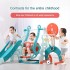 TDOO Swing and Slide Set for Toddler, 6 in 1 Kids Climber Slide Playset for Toddlers Age 1-8 with Basketball Hoop, Football Gate, Playground Swing Set for Indoor Ou r Backyard(176x170x115cm)