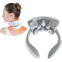 Neck Massager，Cordless & Portable Neck Massager for Neck Pain Relief, Wireless Neck Massager for Home, Office, Travel